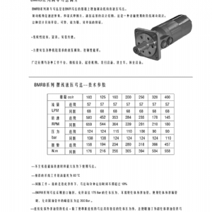 BMRB剎車系列擺線液壓馬達